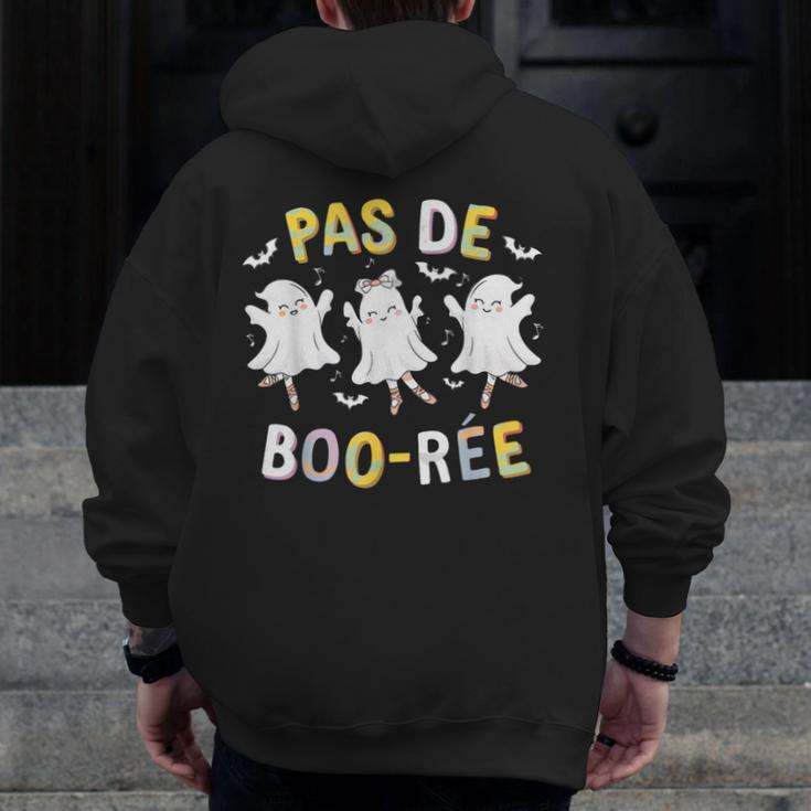Pas De BOO-Rée Ghost Ballet Dancer Halloween Dance Teacher Men Zip Up Hoodie Back Print, funny design Pas De BOO-Rée Ghost Ballet Dancer Halloween Dance Teacher Men Zip Up Hoodie Back Print, funny design