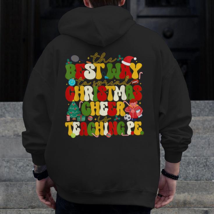PE Teacher Christmas Holiday Men Zip Up Hoodie Back Print, Pe Teacher Gifts, funny design PE Teacher Christmas Holiday Men Zip Up Hoodie Back Print, Pe Teacher Gifts, funny design
