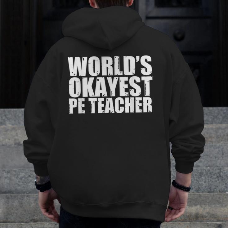 PE Teacher Men Zip Up Hoodie Back Print, Pe Teacher Gifts, funny design