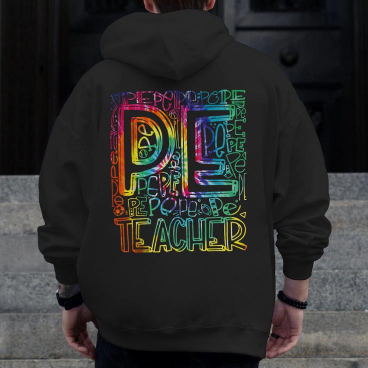 PE Teacher Phys Ed Tie Dye Physical Education Appreciation Men Zip Up Hoodie Back Print, Pe Teacher Gifts, funny design PE Teacher Phys Ed Tie Dye Physical Education Appreciation Men Zip Up Hoodie Back Print, Pe Teacher Gifts, funny design