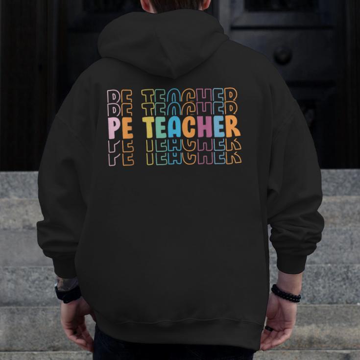 PE Teacher Vintage Retro Groovy Physical Education Teacher Men Zip Up Hoodie Back Print, Pe Teacher Gifts, Groovy Teacher Gifts, funny design PE Teacher Vintage Retro Groovy Physical Education Teacher Men Zip Up Hoodie Back Print, Pe Teacher Gifts, Groovy Teacher Gifts, funny design