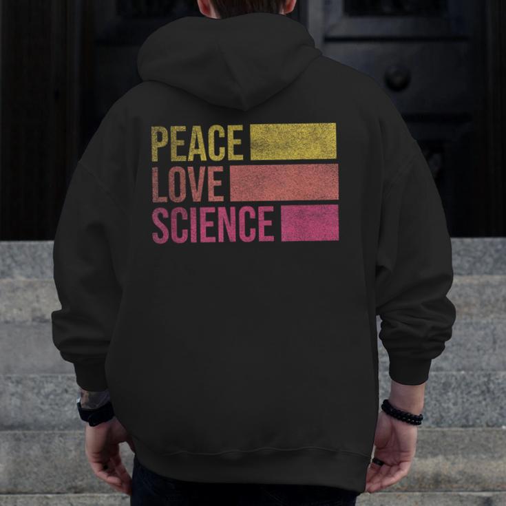 Peace Love Science Lovers Math Chemistry Teacher Men Zip Up Hoodie Back Print, Science Teacher Gifts, funny design Peace Love Science Lovers Math Chemistry Teacher Men Zip Up Hoodie Back Print, Science Teacher Gifts, funny design