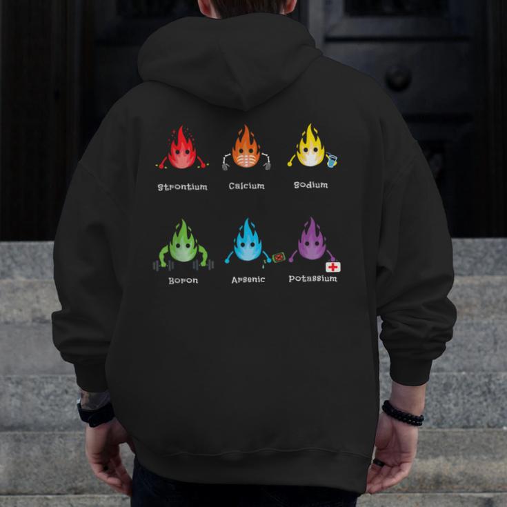 Periodic Elements Chemistry Lovers Science Teacher Men Zip Up Hoodie Back Print, Science Teacher Gifts, funny design