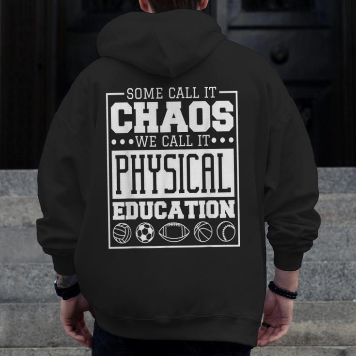 Physical Education s For Pe Teachers And Students Men Zip Up Hoodie Back Print, Pe Teacher Gifts, funny design