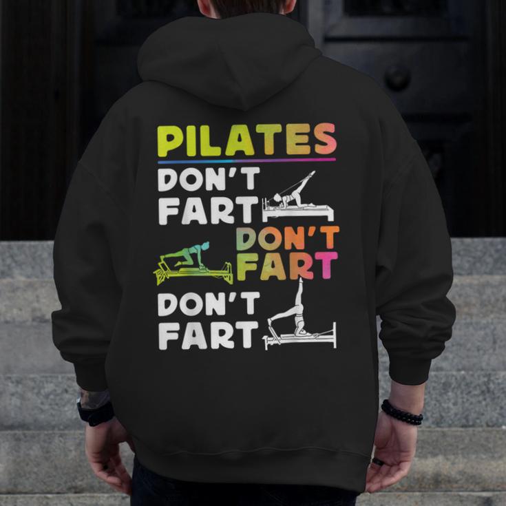 Pilates Instructor Teacher Watercolor Pilates Don't Fart Men Women Kids Men Zip Up Hoodie Back Print, funny design Pilates Instructor Teacher Watercolor Pilates Don't Fart Men Women Kids Men Zip Up Hoodie Back Print, funny design