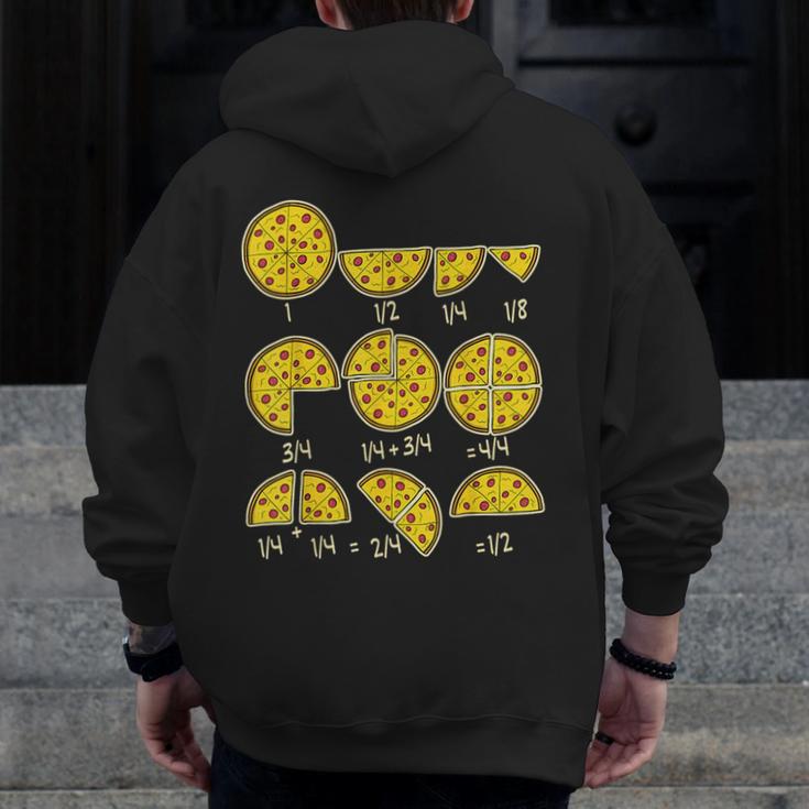 Pizza Salami Cheese Quick Math Fractions Math Teachers For Men Women Girls Kids Men Zip Up Hoodie Back Print, funny design Pizza Salami Cheese Quick Math Fractions Math Teachers For Men Women Girls Kids Men Zip Up Hoodie Back Print, funny design