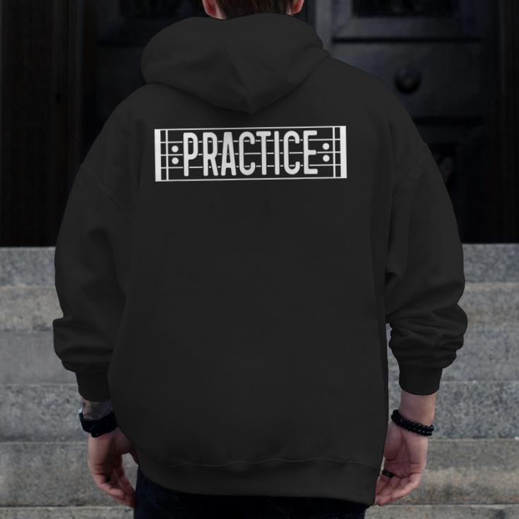 Practice Repeat Music Teacher Band Director Men Zip Up Hoodie Back Print, funny design Practice Repeat Music Teacher Band Director Men Zip Up Hoodie Back Print, funny design