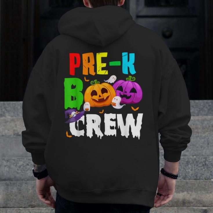 Pre K Boo Crew Halloween Costume Teachers Kids Men Zip Up Hoodie Back Print, funny design Pre K Boo Crew Halloween Costume Teachers Kids Men Zip Up Hoodie Back Print, funny design