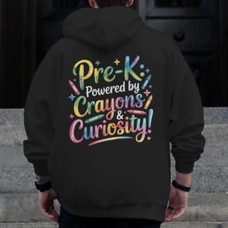 Pre-K Crayons & Curiosity Preschool Teachers Life Tie Dye Men Zip Up Hoodie Back Print, funny design Pre-K Crayons & Curiosity Preschool Teachers Life Tie Dye Men Zip Up Hoodie Back Print, funny design