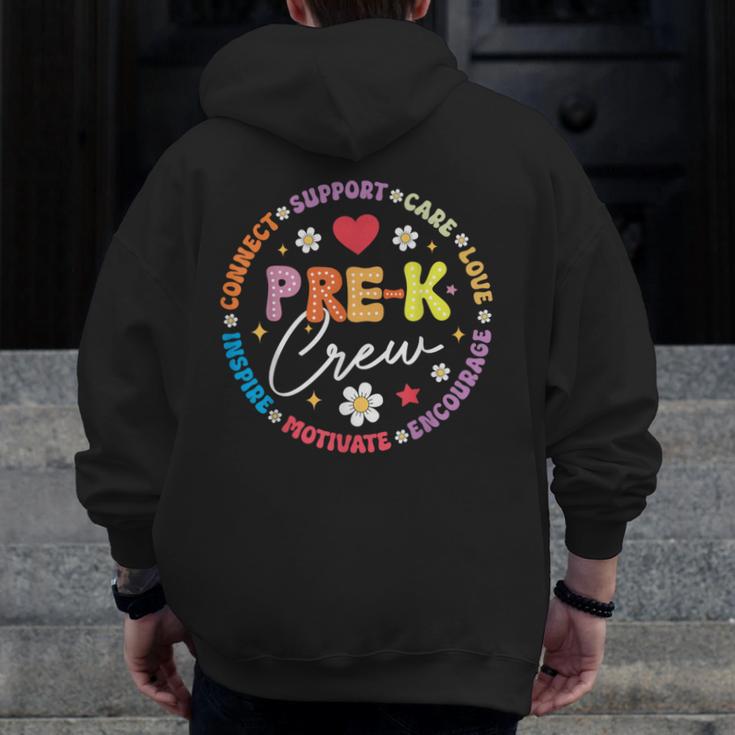 Pre-K Crew 1st Day Of School Preschool Teacher Men Zip Up Hoodie Back Print, funny design Pre-K Crew 1st Day Of School Preschool Teacher Men Zip Up Hoodie Back Print, funny design
