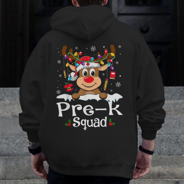 Pre-k Teacher Squad Reindeer Teacher Christmas Men Zip Up Hoodie Back Print, funny design Pre-k Teacher Squad Reindeer Teacher Christmas Men Zip Up Hoodie Back Print, funny design