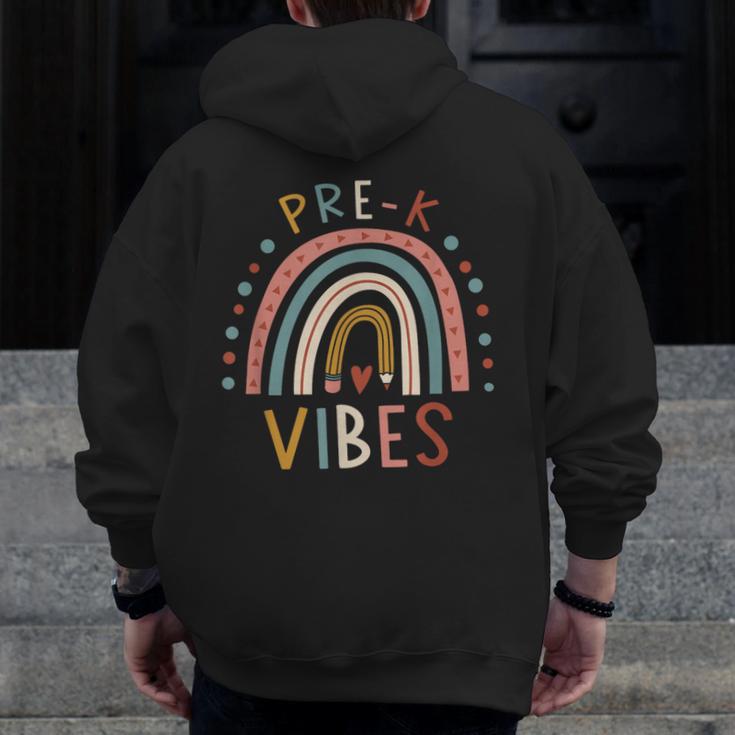 Pre K Vibes Back To School Student Teacher Men Zip Up Hoodie Back Print, funny design Pre K Vibes Back To School Student Teacher Men Zip Up Hoodie Back Print, funny design