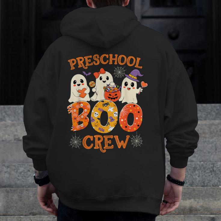 Preschool Boo Crew Halloween Costume For Teacher Kids Men Zip Up Hoodie Back Print, funny design Preschool Boo Crew Halloween Costume For Teacher Kids Men Zip Up Hoodie Back Print, funny design