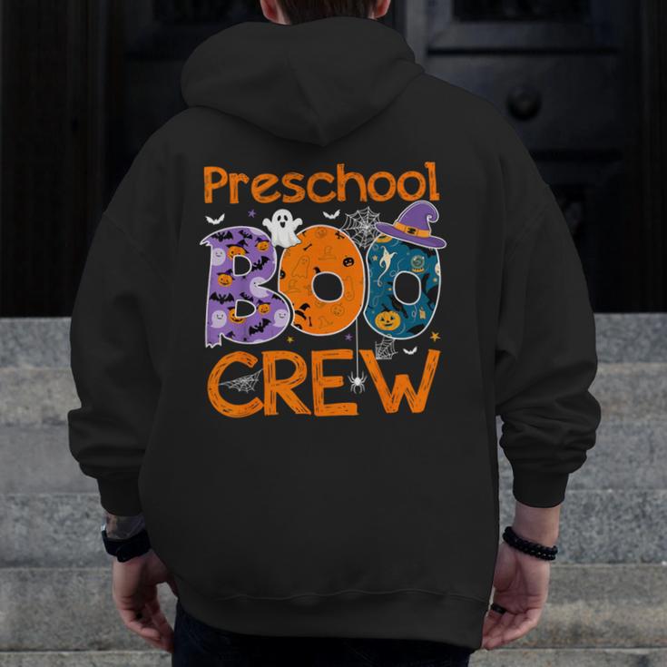Preschool Boo Crew Preschool Halloween Teacher Kids Men Zip Up Hoodie Back Print, funny design Preschool Boo Crew Preschool Halloween Teacher Kids Men Zip Up Hoodie Back Print, funny design