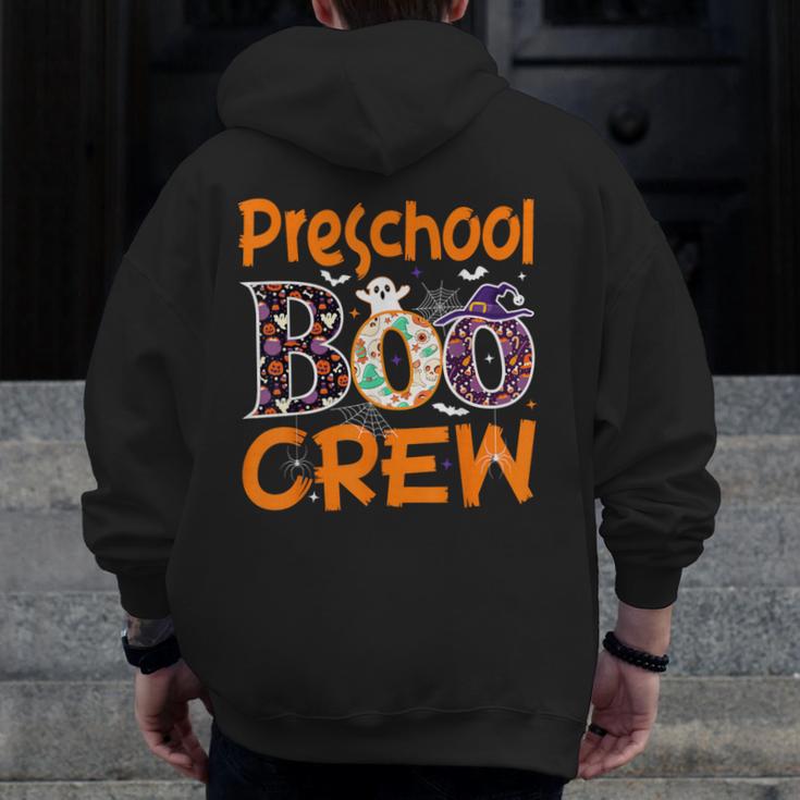 Preschool Boo Crew Preschool Halloween Teacher Men Zip Up Hoodie Back Print, funny design Preschool Boo Crew Preschool Halloween Teacher Men Zip Up Hoodie Back Print, funny design