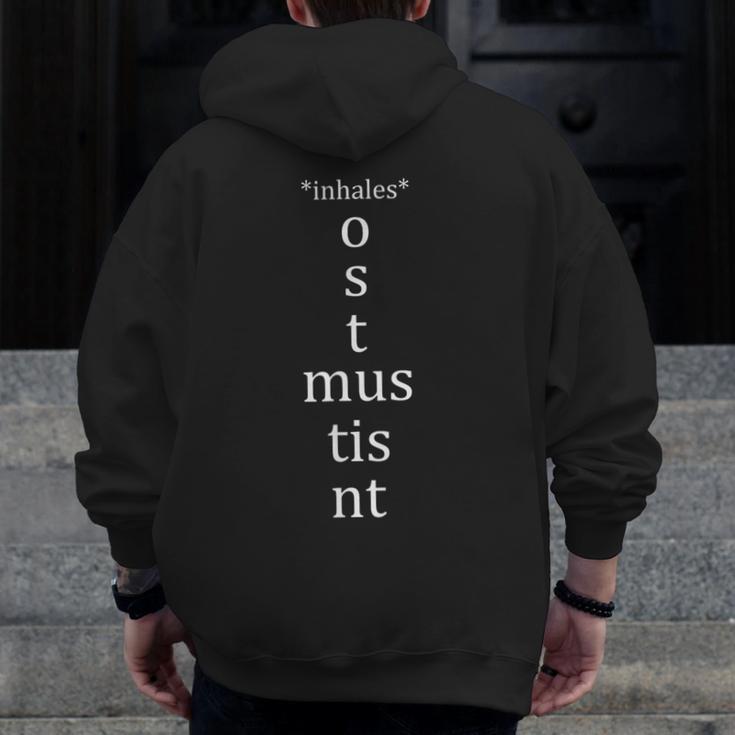 Present Active Conjugation Latin Teacher Latin Language Men Zip Up Hoodie Back Print, funny design