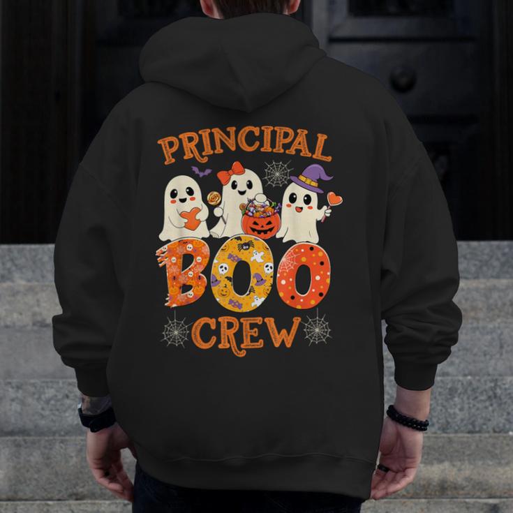 Principal Teacher Boo Crew Halloween Spooky Costume Men Zip Up Hoodie Back Print, funny design Principal Teacher Boo Crew Halloween Spooky Costume Men Zip Up Hoodie Back Print, funny design