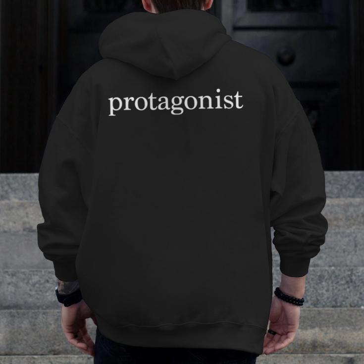 Protagonist Shirt For English Majors English Teachers Men Zip Up Hoodie Back Print, English Teacher Gifts, funny design Protagonist Shirt For English Majors English Teachers Men Zip Up Hoodie Back Print, English Teacher Gifts, funny design