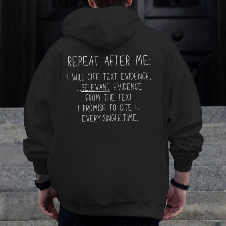 Prove It Cite Text Evidence English Students Teachers Men Zip Up Hoodie Back Print, English Teacher Gifts, funny design Prove It Cite Text Evidence English Students Teachers Men Zip Up Hoodie Back Print, English Teacher Gifts, funny design