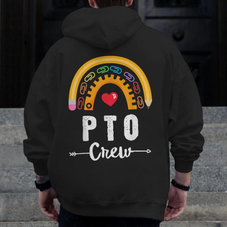 PTO Crew Parent School Volunteer Board Mom Parent Teacher Men Zip Up Hoodie Back Print, Couple Gifts, funny design PTO Crew Parent School Volunteer Board Mom Parent Teacher Men Zip Up Hoodie Back Print, Couple Gifts, funny design