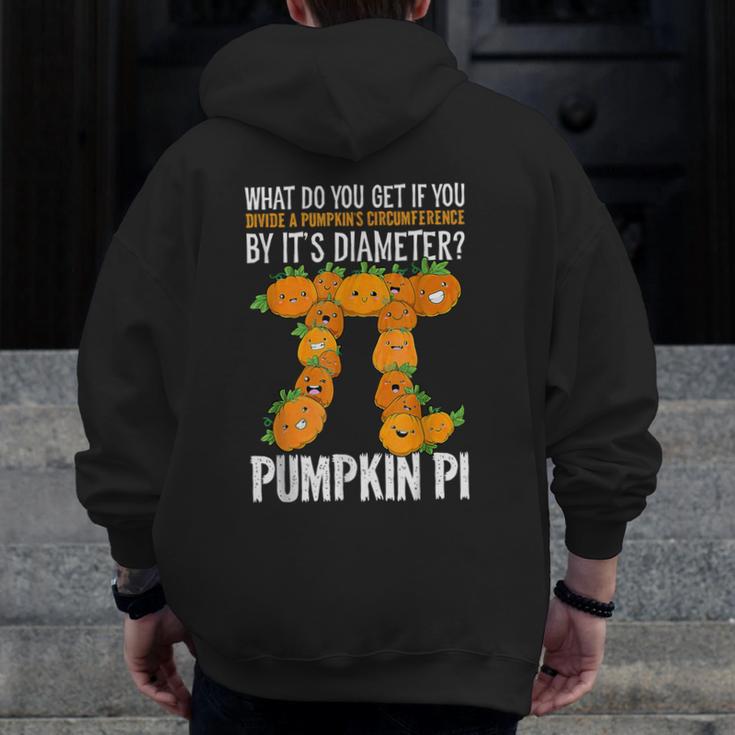 Pumpkin Pi Math Teacher Halloween Geometry Men Zip Up Hoodie Back Print, funny design Pumpkin Pi Math Teacher Halloween Geometry Men Zip Up Hoodie Back Print, funny design