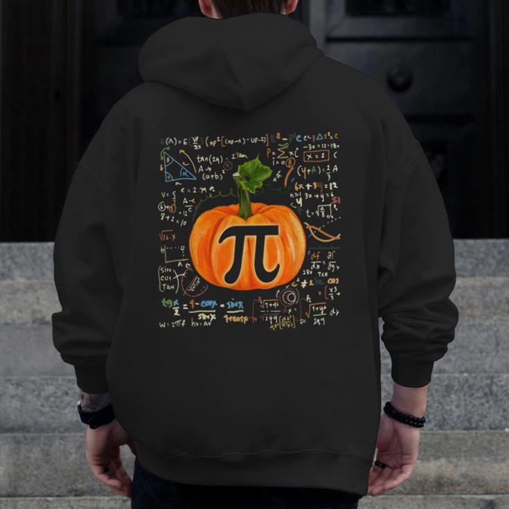 Pumpkin Pi Math Teacher Halloween Pumpkin Pi Men Zip Up Hoodie Back Print, funny design Pumpkin Pi Math Teacher Halloween Pumpkin Pi Men Zip Up Hoodie Back Print, funny design