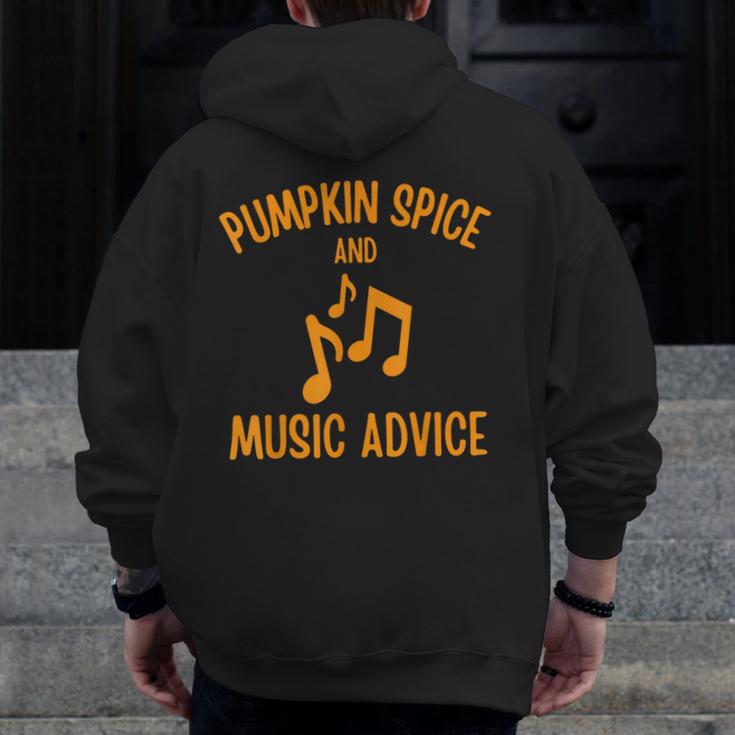 Pumpkin Spice And Music Advice Music Teacher Halloween Men Zip Up Hoodie Back Print, funny design Pumpkin Spice And Music Advice Music Teacher Halloween Men Zip Up Hoodie Back Print, funny design