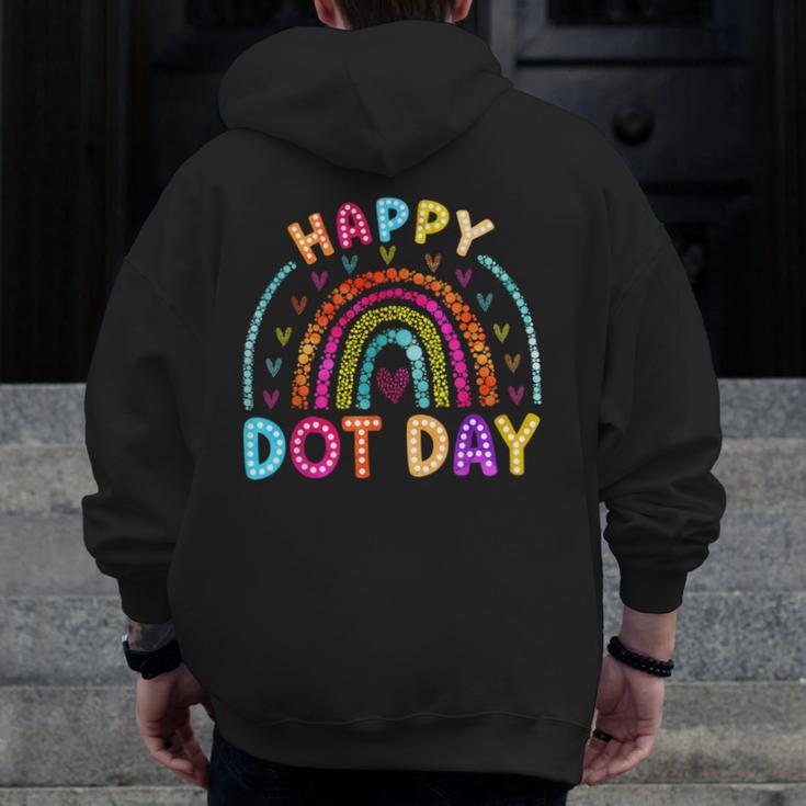 Rainbow Happy Dot Day Shirts Teacher Kids September 15th Men Zip Up Hoodie Back Print, funny design Rainbow Happy Dot Day Shirts Teacher Kids September 15th Men Zip Up Hoodie Back Print, funny design