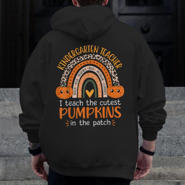 Rainbow I Teach The Cutest Pumpkins Kindergarten Teacher Men Women Men Zip Up Hoodie Back Print, funny design Rainbow I Teach The Cutest Pumpkins Kindergarten Teacher Men Women Men Zip Up Hoodie Back Print, funny design