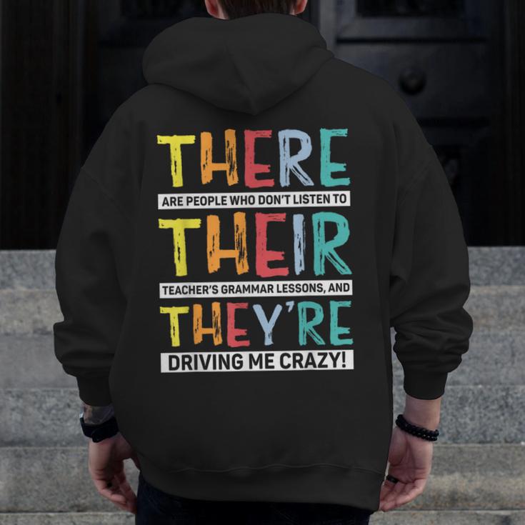 There Their They’Re Grammar Joke For English Teacher Student Men Zip Up Hoodie Back Print, English Teacher Gifts, funny design There Their They’Re Grammar Joke For English Teacher Student Men Zip Up Hoodie Back Print, English Teacher Gifts, funny design