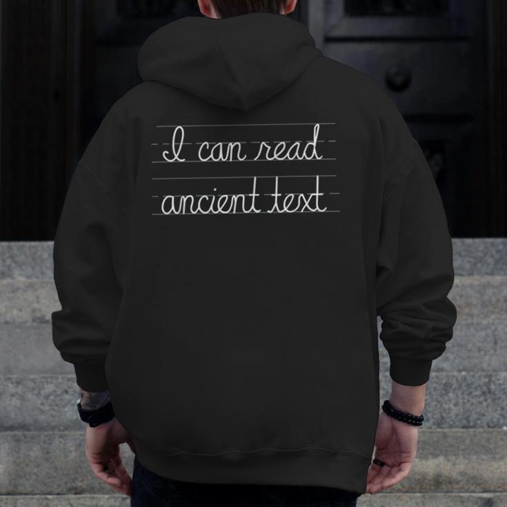 I Can Read Ancient Text English Teacher For Men Women Men Zip Up Hoodie Back Print, English Teacher Gifts, funny design I Can Read Ancient Text English Teacher For Men Women Men Zip Up Hoodie Back Print, English Teacher Gifts, funny design