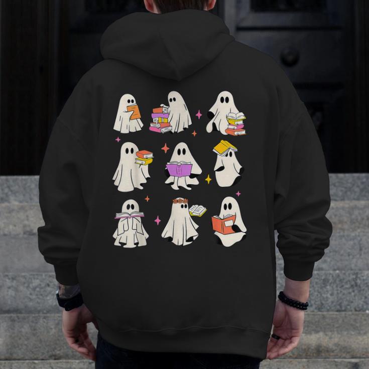 Read More Books Spooky Teacher Halloween Ghost Reading Book Men Zip Up Hoodie Back Print, funny design Read More Books Spooky Teacher Halloween Ghost Reading Book Men Zip Up Hoodie Back Print, funny design