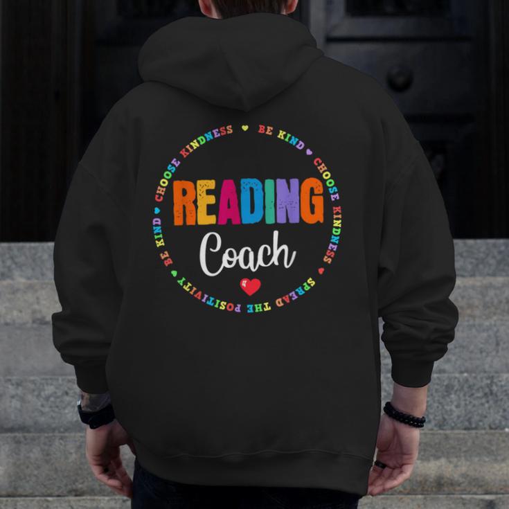 Reading Coach Teacher Interventionist Specialist Literacy Men Zip Up Hoodie Back Print, funny design Reading Coach Teacher Interventionist Specialist Literacy Men Zip Up Hoodie Back Print, funny design