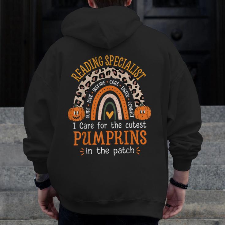 Reading Specialist Halloween Reading Teacher For Men Women Men Zip Up Hoodie Back Print, funny design Reading Specialist Halloween Reading Teacher For Men Women Men Zip Up Hoodie Back Print, funny design