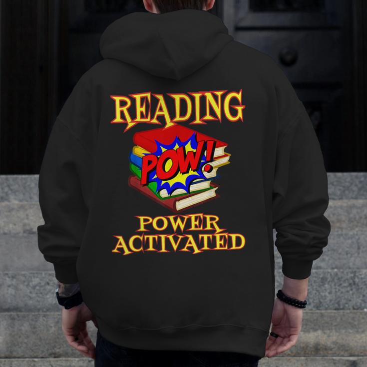 Reading Super Power Activated Superhero Teacher Or Student Men Women Girls Kids Men Zip Up Hoodie Back Print, Super Teacher Gifts, funny design Reading Super Power Activated Superhero Teacher Or Student Men Women Girls Kids Men Zip Up Hoodie Back Print, Super Teacher Gifts, funny design