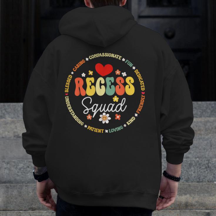 Recess Squad Crew Teachers Students Monitor Back To School Men Zip Up Hoodie Back Print, funny design Recess Squad Crew Teachers Students Monitor Back To School Men Zip Up Hoodie Back Print, funny design