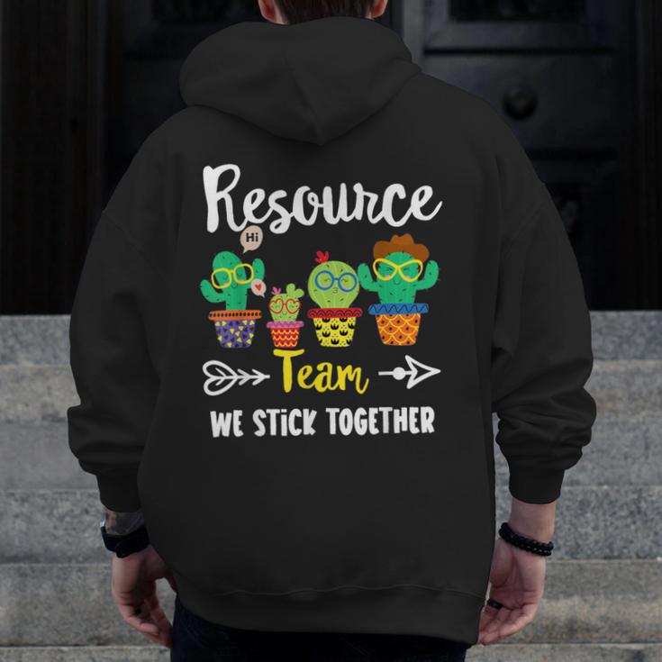 Resource Team Cactus Crew Resource Teacher Squad Men Zip Up Hoodie Back Print, funny design Resource Team Cactus Crew Resource Teacher Squad Men Zip Up Hoodie Back Print, funny design