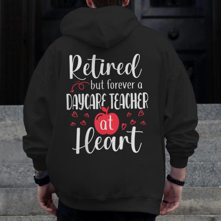 Retired Daycare Teacher Retirement For Daycare Teacher Men Zip Up Hoodie Back Print, funny design Retired Daycare Teacher Retirement For Daycare Teacher Men Zip Up Hoodie Back Print, funny design