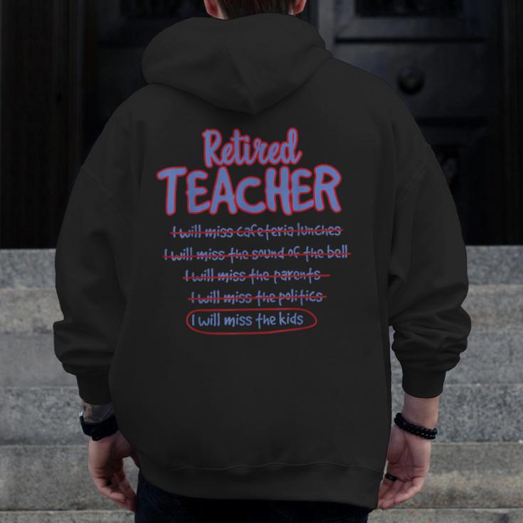 Retiring Teacher Tshirt For Retired Teachers For Men Women Men Zip Up Hoodie Back Print, funny design Retiring Teacher Tshirt For Retired Teachers For Men Women Men Zip Up Hoodie Back Print, funny design