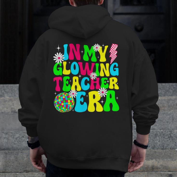 Retro Groovy In My Glowing Teacher Era Happy Teacher's Day Men Zip Up Hoodie Back Print, Groovy Teacher Gifts, funny design Retro Groovy In My Glowing Teacher Era Happy Teacher's Day Men Zip Up Hoodie Back Print, Groovy Teacher Gifts, funny design