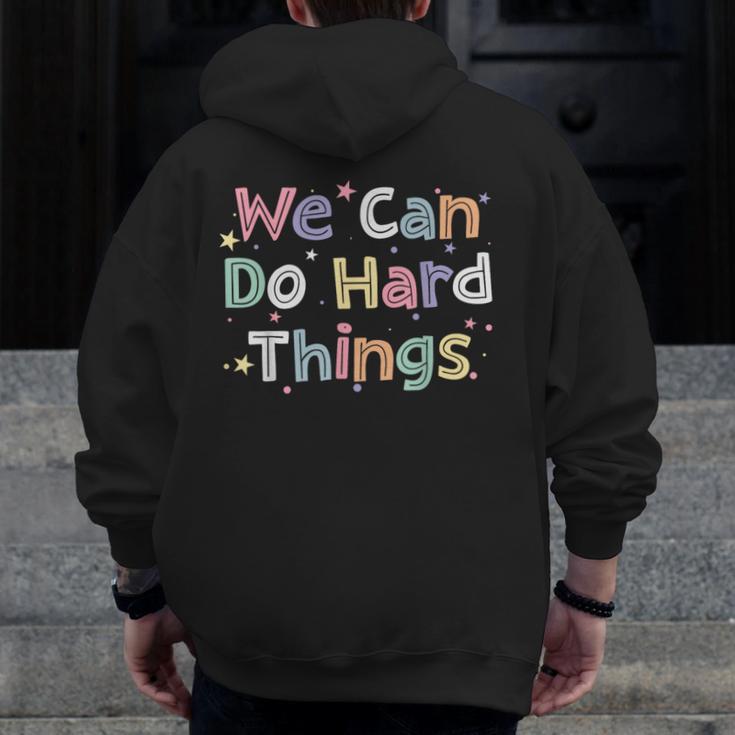 Retro We Can Do Hard-Things Teacher Back To School Men Zip Up Hoodie Back Print, funny design Retro We Can Do Hard-Things Teacher Back To School Men Zip Up Hoodie Back Print, funny design