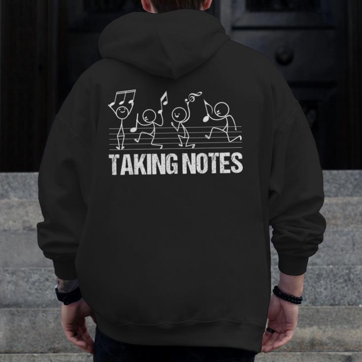 Retro Vintage Musical Taking Notes Teachers Music Love Men Zip Up Hoodie Back Print, funny design Retro Vintage Musical Taking Notes Teachers Music Love Men Zip Up Hoodie Back Print, funny design