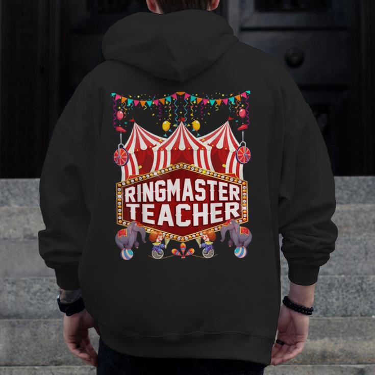 Ringmaster Teacher Costume – Carnival Birthday Style Men Zip Up Hoodie Back Print, funny design Ringmaster Teacher Costume – Carnival Birthday Style Men Zip Up Hoodie Back Print, funny design