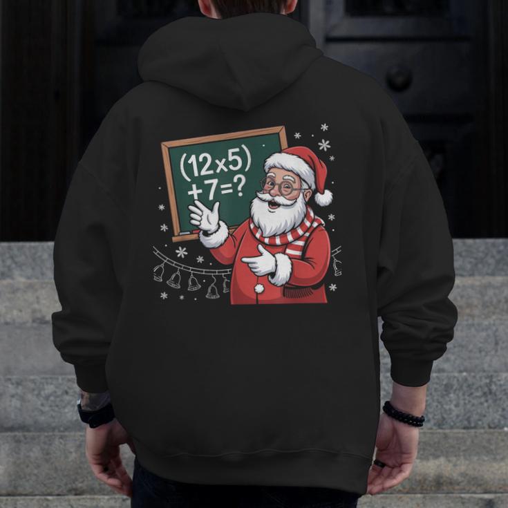 Santa Teacher 67 Math Christmas Xmas Holiday Number 67 Men Zip Up Hoodie Back Print, funny design Santa Teacher 67 Math Christmas Xmas Holiday Number 67 Men Zip Up Hoodie Back Print, funny design