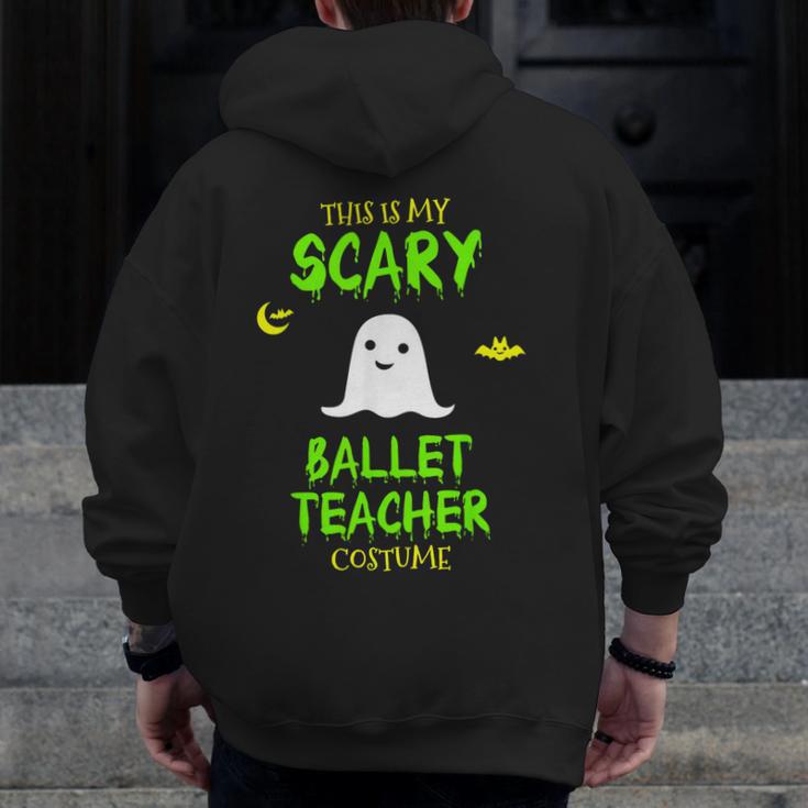 Scary Ballet Teacher Costume Halloween Lazy Easy Men Zip Up Hoodie Back Print, funny design Scary Ballet Teacher Costume Halloween Lazy Easy Men Zip Up Hoodie Back Print, funny design
