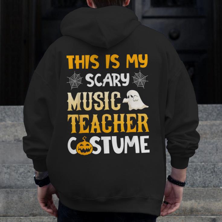 This Is My Scary Music Teacher Halloween Costumes Pajama Men Zip Up Hoodie Back Print, funny design This Is My Scary Music Teacher Halloween Costumes Pajama Men Zip Up Hoodie Back Print, funny design