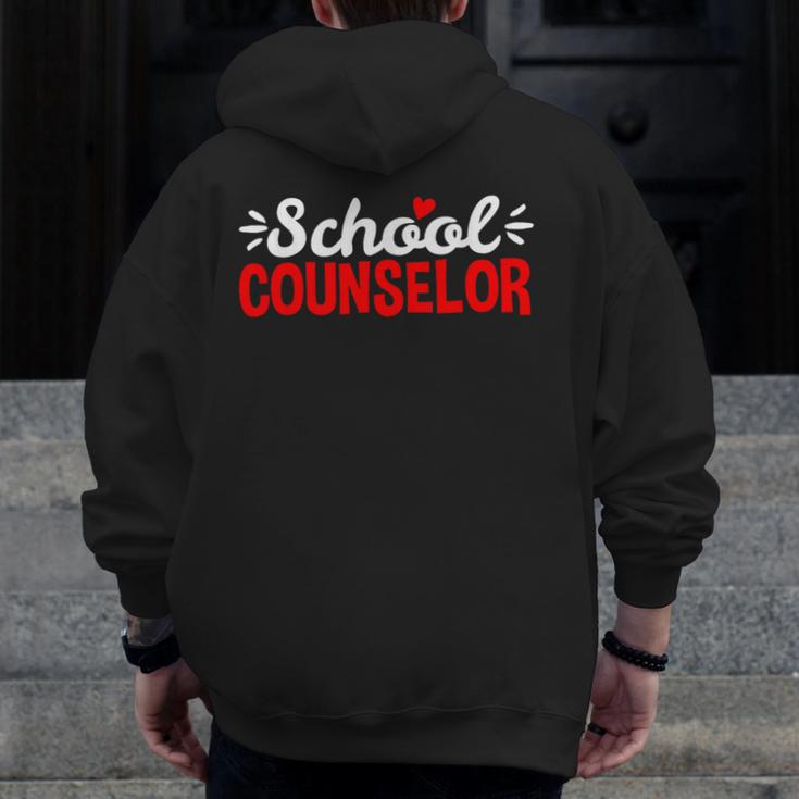 School Counselor Teacher Guidance Counseling For Men Women Kids Men Zip Up Hoodie Back Print, funny design School Counselor Teacher Guidance Counseling For Men Women Kids Men Zip Up Hoodie Back Print, funny design