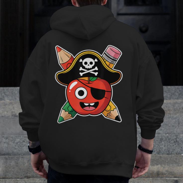 School International Talk Like A Pirate Day Pirate Teacher Men Zip Up Hoodie Back Print, funny design School International Talk Like A Pirate Day Pirate Teacher Men Zip Up Hoodie Back Print, funny design