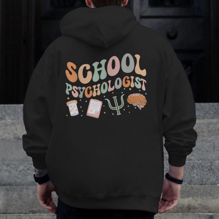 School Psychologist Teacher Psychology School Psychologist Men Zip Up Hoodie Back Print, funny design School Psychologist Teacher Psychology School Psychologist Men Zip Up Hoodie Back Print, funny design