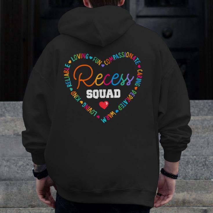 School For Teachers Students Monitor Recess Crew Team Men Zip Up Hoodie Back Print, funny design School For Teachers Students Monitor Recess Crew Team Men Zip Up Hoodie Back Print, funny design